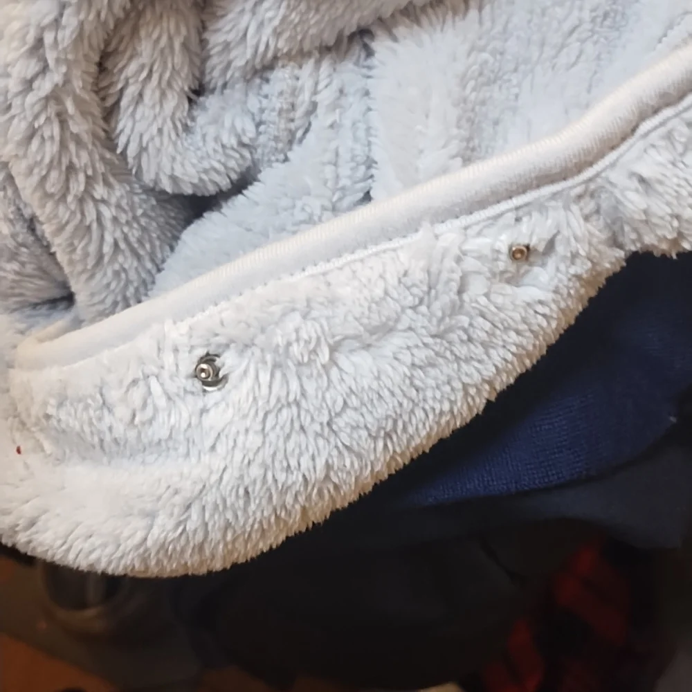 The Little White Company Cozy Gray Hooded Kids One Piece Size 9-12 Months